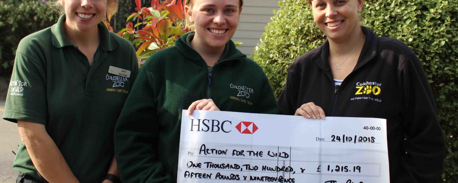 Colchester Zoo staff have fund raising success