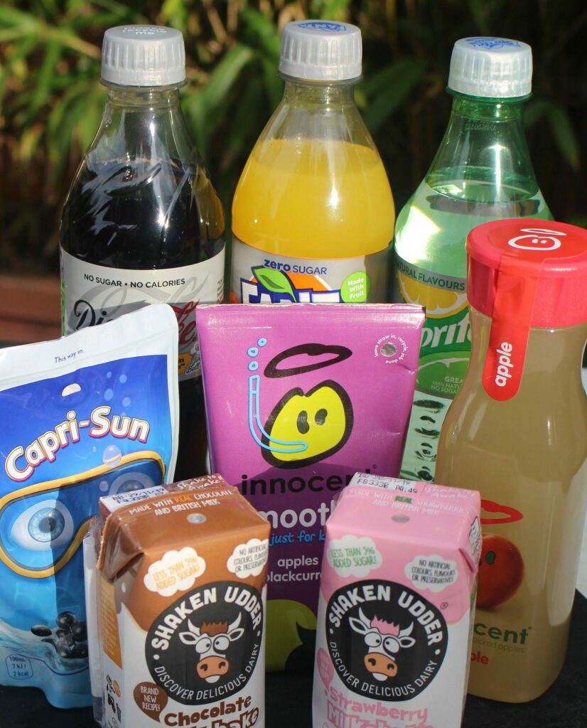 Selection of soft drinks