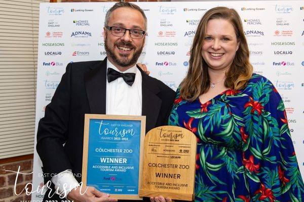 Colchester Zoo Wins East of England Tourism Award!